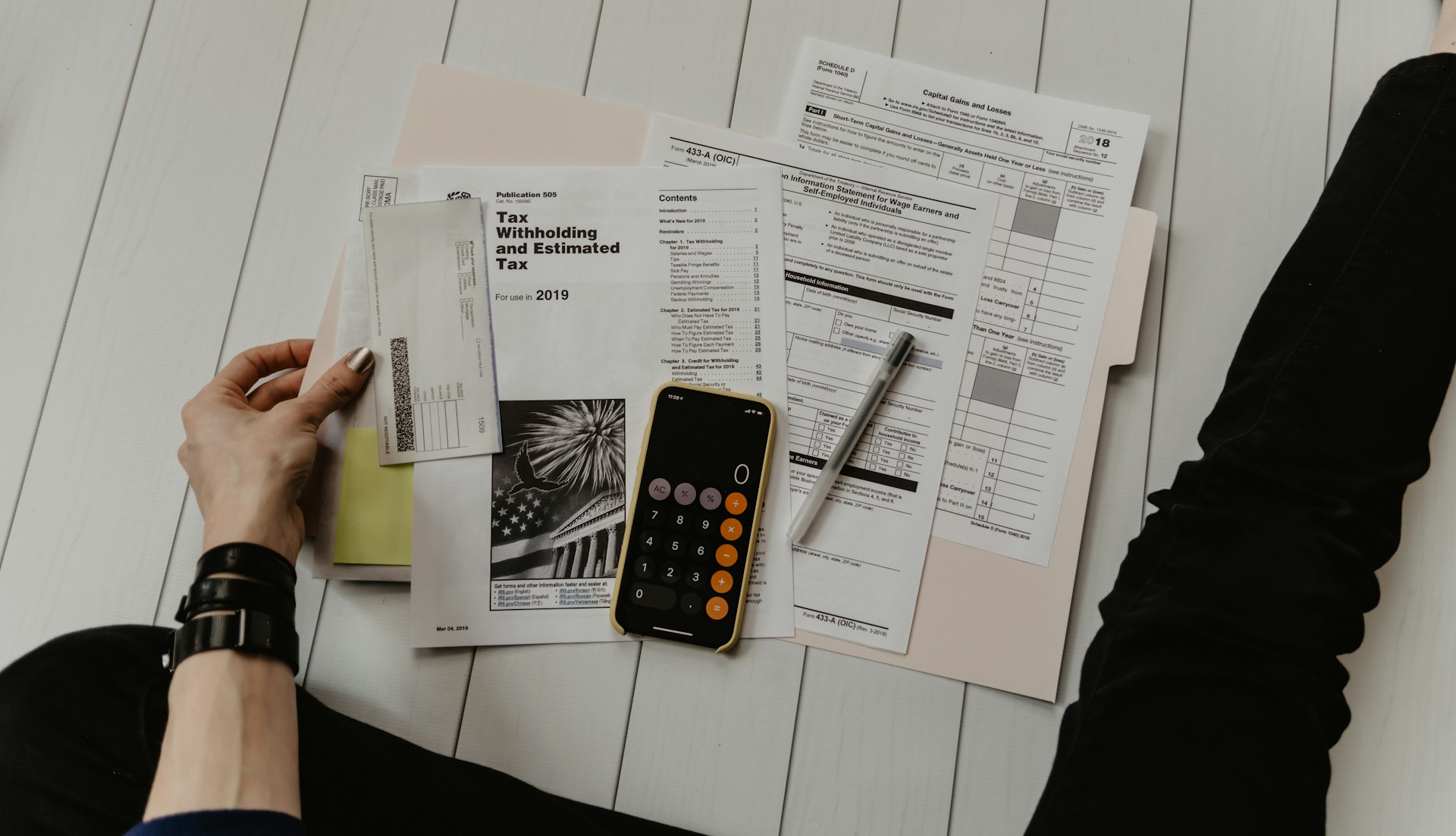 Compliance officer reviewing financial documents